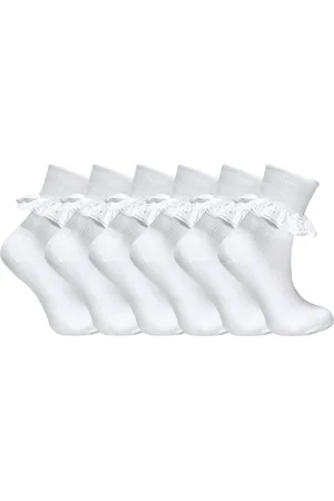 Sock Snob 6 Pack Baby Girl Frilly Lace Socks