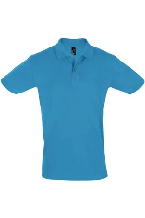 Sols Mens Perfect Pique Short Sleeve Polo Shirt (Aqua) - Cotton - Size Small