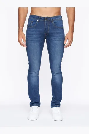 Crosshatch Mens Buraca Slim Jeans (Stone Wash) - - Size 32 Long