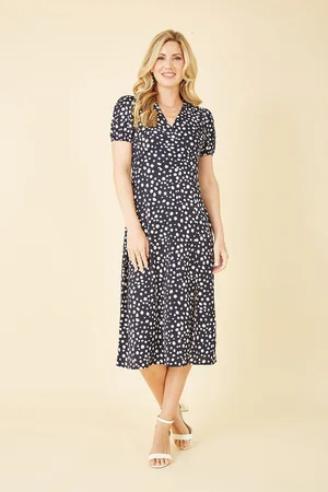 Mela Womens Spot Midi Tea Dress - Size 10 UK