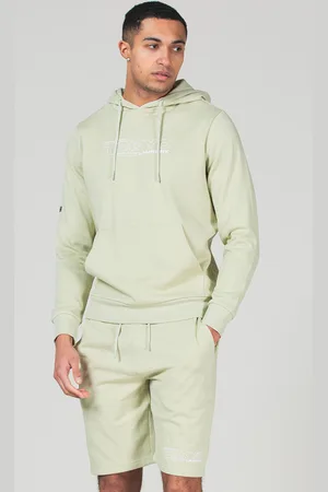 Tokyo Laundry Mens Cotton Blend Hoody And Fleece Shorts Loungewear Set - Size Medium