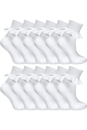 Sock Snob 12 Pair Multipack Frilly Lace Socks