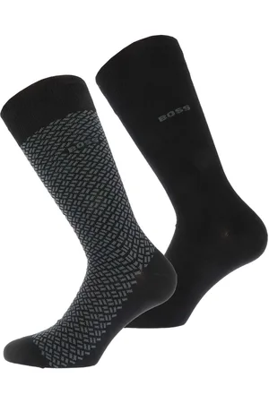 HUGO BOSS Mens 2 Pack of Mini Cube Socks in Polycotton - Size UK 9-11
