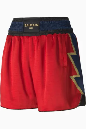 PUMA X Balmain Stretch Waist Womens Boxing Shorts 596887 01 - Size Medium