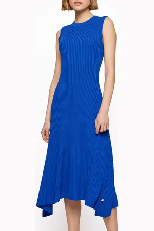 HUGO BOSS Womens Flenda Knitted Dress in Cotton - Size 6 UK