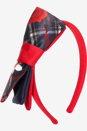 PATACHOU Girls Tartan Bow Headband in - One Size