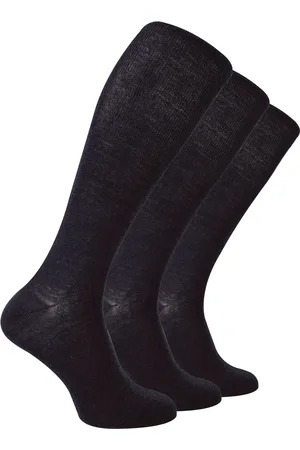 Steven 3 Pairs Multipack Mens Knee High Merino Wool Socks - Charcoal - - Size UK 6-8