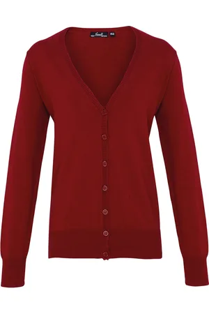 Premier Womens/Ladies Button Through Long Sleeve V-neck Knitted Cardigan - Size 16 UK