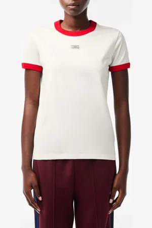 Lacoste Womens Slim Fit Cotton Tennis T-Shirt in - Size 6 UK