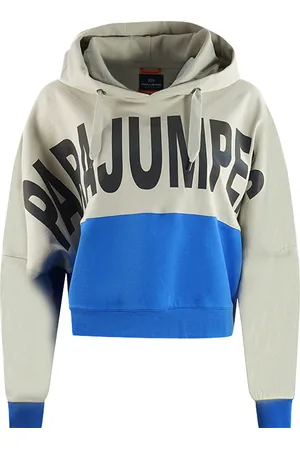 Parajumpers Womens Colour Block Design Bold Logo Cropped Hoodie - Size Small