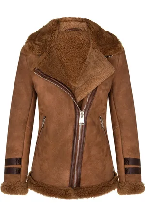 Infinity Womens Sheepskin Biker Jacket-Alamar - - Size 24 UK