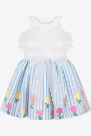 Mama Luma Girls Organza Layered Flower Dress in - Size 9-10Y