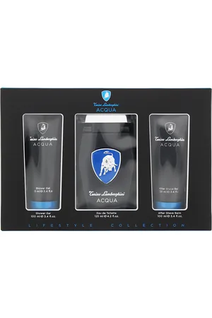 AUTOMOBILI LAMBORGHINI Mens Acqua Eau De Toilette 125ml, Shower Gel 100ml + Aftershave Balm Gift Set - - One Size