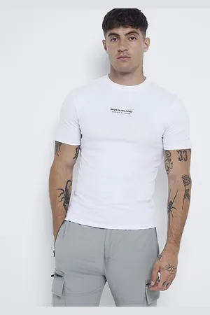 River Island Mens T-Shirt Muscle Fit - Size X-Large