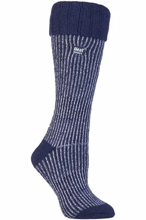 Heat Holders Womens - Ladies Ribbed Thermal Boot Socks - Nylon - Size UK 4-6.5