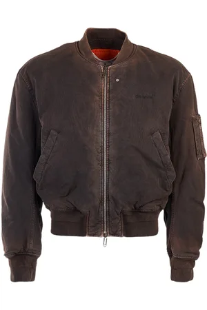OFF-WHITE Mens Diag Tab Vintage Bomber Jacket Polyamide - Size Small