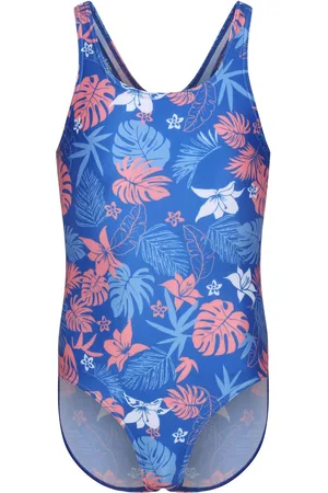 Regatta Girls Katrisse Family Hawaiian One Piece Swimsuit (Oxford ) - Size 5-6Y