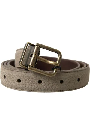 Dolce & Gabbana Mens Gold Metal Buckle Leather Belt - - Size 95 cm