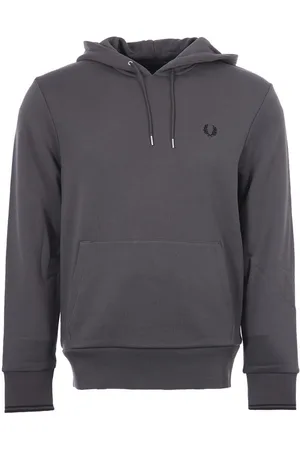 Fred Perry Mens Tipped Hooded Sweatshirt in Cotton - Size Medium