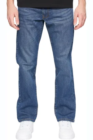 Crosshatch Mens Bandol Straight Leg Jeans (Stone Wash) - - Size 34 Short