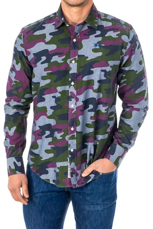 La Martina Mens Long sleeve shirt with lapel collar LMC033 man - Cotton - Size Medium