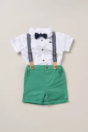 Little Gent Boys Shirt, Shorts and Braces Outfit Set - - Size 3Y