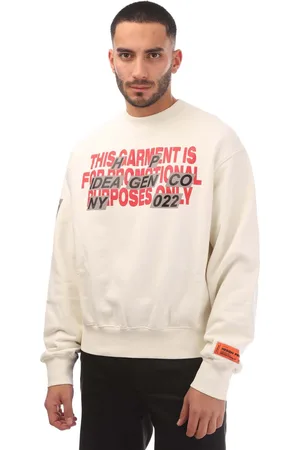 Heron Preston Mens Promo Only Crewneck Sweatshirt in red Cotton - Size X-Small