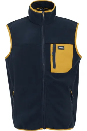Regatta Mens Frankie Fleece Gilet (Navy/Mustard) - - Size X-Large
