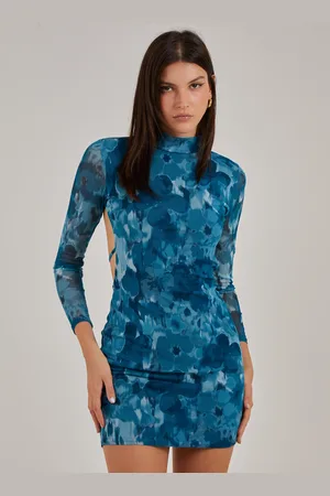 Pink Vanilla Womens Graphic Floral High Neck Dress - - Size 12 UK