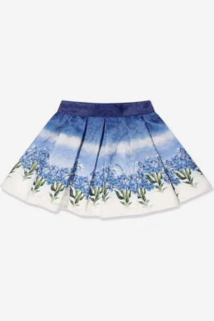 MONNALISA Girls Floral Faded Skirt in - Size 5Y