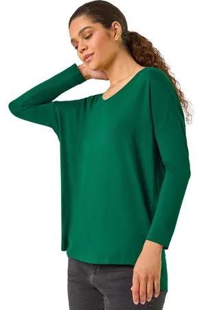 Roman Womens V-Neck Tunic Stretch Top - - Size 18 UK
