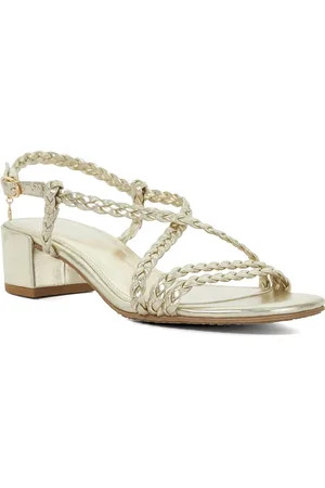 Dune Womens Ladies Marmaris - Plated Block Heeled Sandals - - Size UK 7