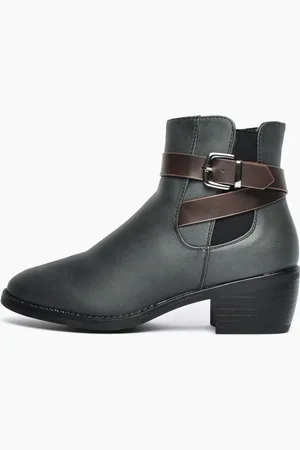 Divaz Farrah Vegan Zip Boots Womens - Mixed Material - Size UK 5