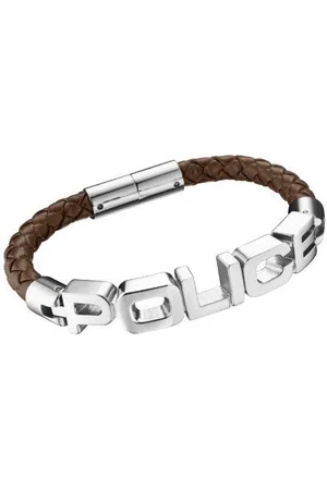 Police : "SIGNATURE" Bracelet - Leather - One Size