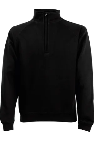 Fruit Of The Loom Mens Premium 70/30 Zip Neck Sweatshirt - Size Large