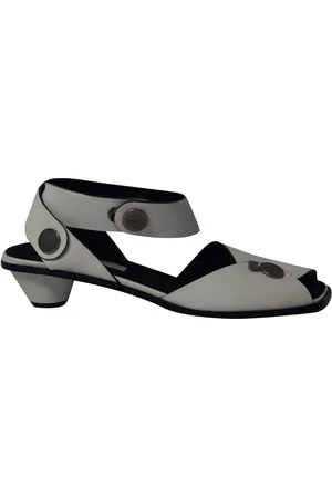 Stella McCartney Womens Ankle Strap Button Sandals in Leather - Size EU 41