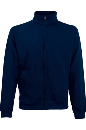 Fruit Of The Loom Mens Premium 70/30 Zip Neck Sweatshirt (Deep ) - Size X-Large