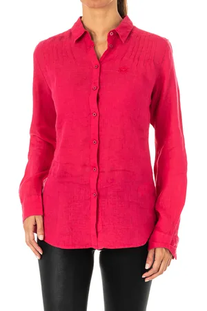 La Martina Womens long sleeve lapel collar shirt LWC006 - Linen - Size X-Small