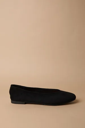 Oasis Womens Bonnie Soft Square Toe High Vamp Ballet Pumps - - Size UK 3
