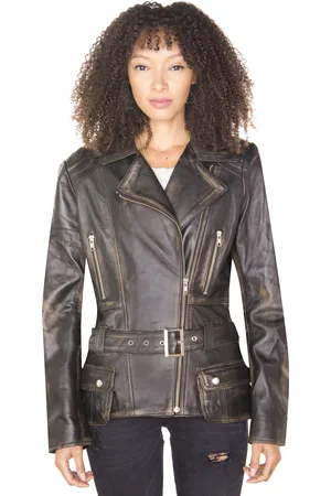 Infinity Womens Long Biker Jacket-Quito - - Size 14 UK