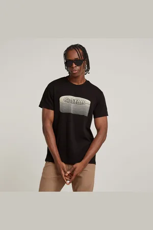 G-Star Mens G-Star RAW Stacked Old Skool Logo T-Shirt - Cotton - Size Large