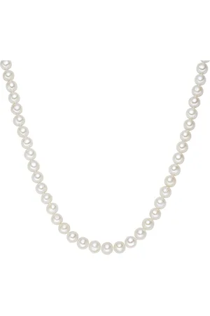 Valero Pearls Womens Fresh Water Cultured Pearl Necklace - Sterling Silver - Size 50 cm