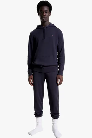 Tommy Hilfiger GLOBAL STRIPE Mens Cuffed Joggers Desert Sky - - Size Large