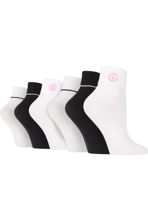 Wild Feet Womens 6 Pairs Ladies Lounge Turn Cuff Socks