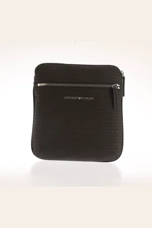 Emporio Armani Mens Accessories Nylon Allover Jacquard Logo Shoulder Bag in - One Size