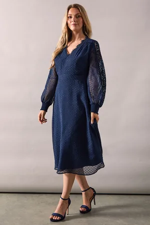 wallis Womens Occasion Pleat Detail Lace Midi Dress - - Size 12 UK