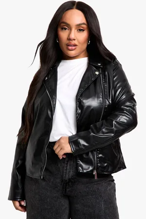 Boohoo Womens Plus Pu Biker Jacket - - Size 18 UK