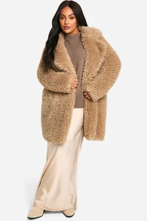 Boohoo Womens Plus Teddy Faux Fur Coat - - Size 26 UK