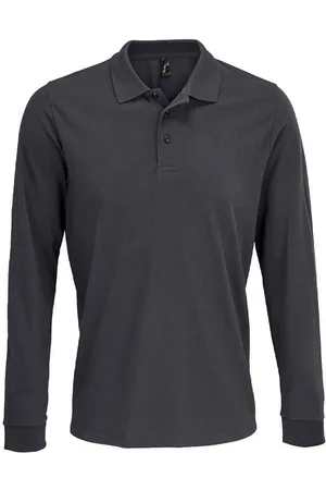 Sols Mens Unisex Adult Prime Pique Long-Sleeved Polo Shirt (Dark ) - Size Small