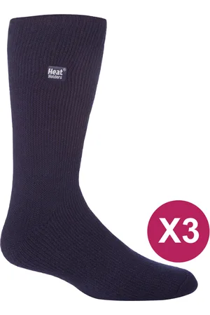 Heat Holders 3 Pack Multipack Mens Insulated Thermal Socks for Winter - Cotton - Size UK 6-11